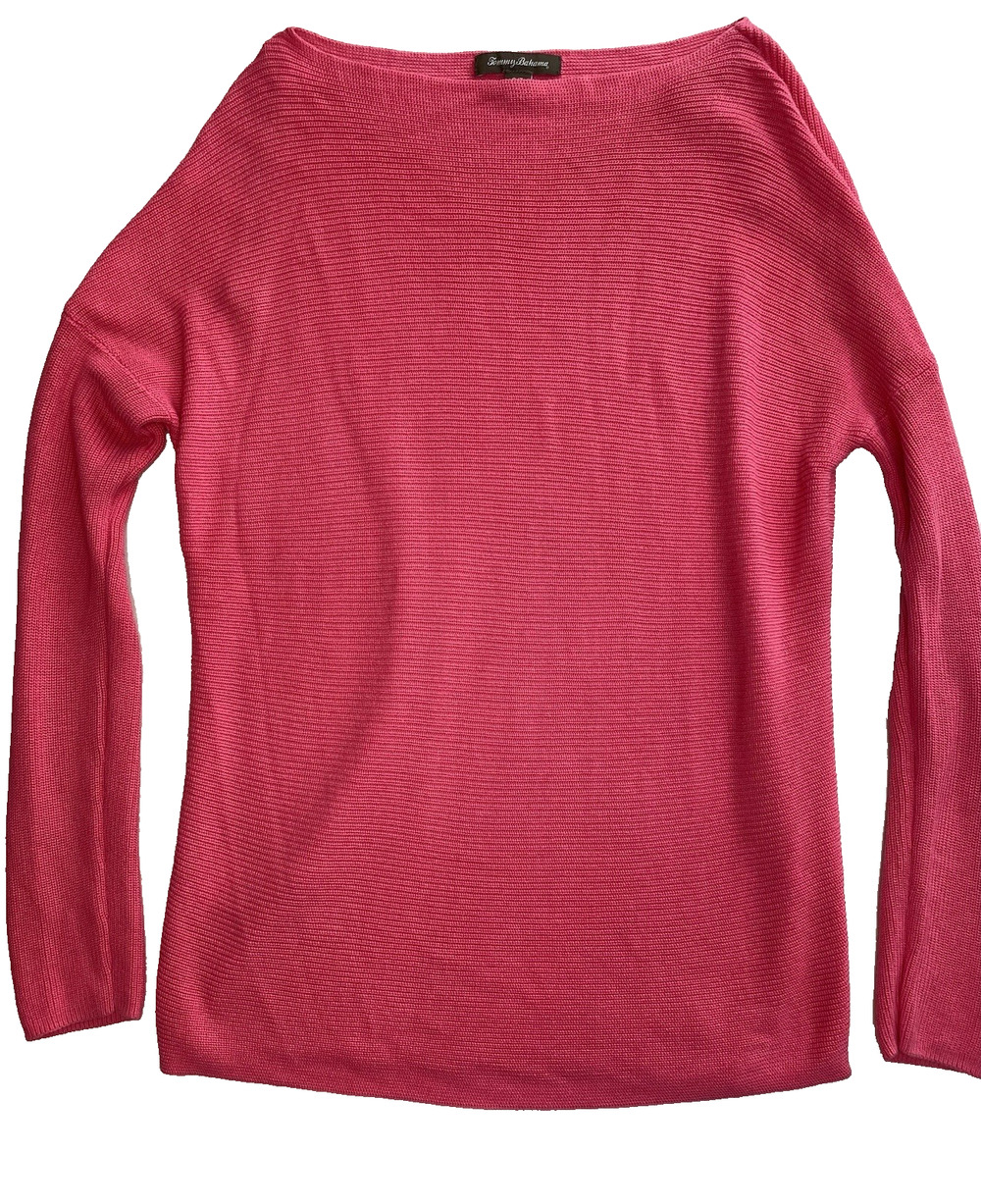 Tommy Bahama Sweater Womens Size Small Pink Casual Coastal Cozy Knit Pullover